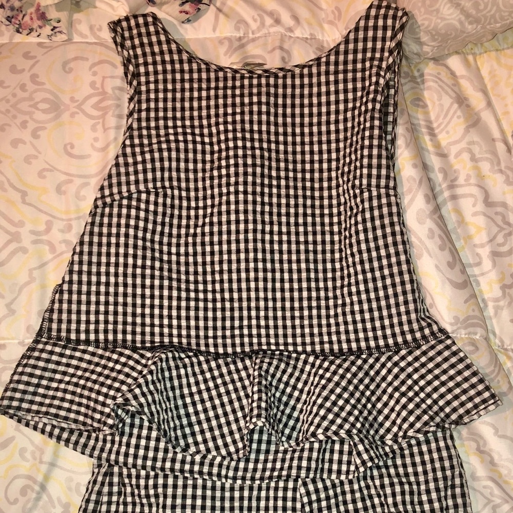 Gingham two piece outfit